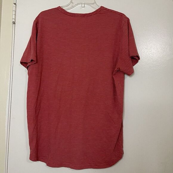 Marine Layer Red coral stripe pocket tshirt size Medium/large - Picture 5 of 6